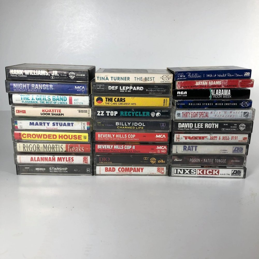 Classic Rock & Country Cassette Tape Lot